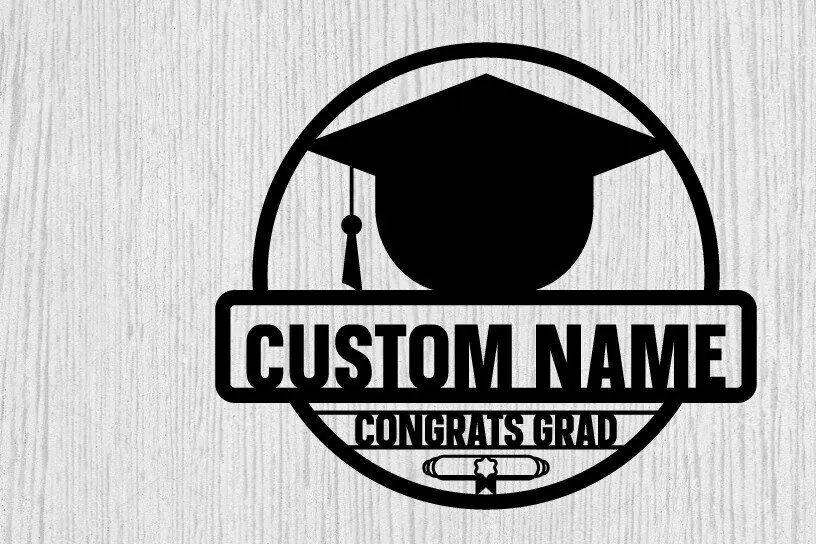 Intra απο ξύλο plywood 3mm-4mm πάχος - Συγχαρητήρια Class of 2024 Metal Sing Δίασταση 40x50 cm INTRAFABR-100258108