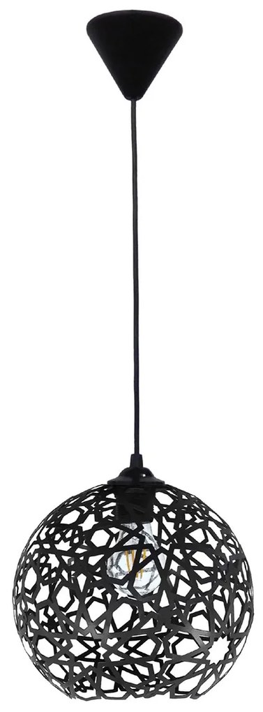 Φωτιστικό Οροφής Μονόφωτο Heronia Tunis Black 34-0269