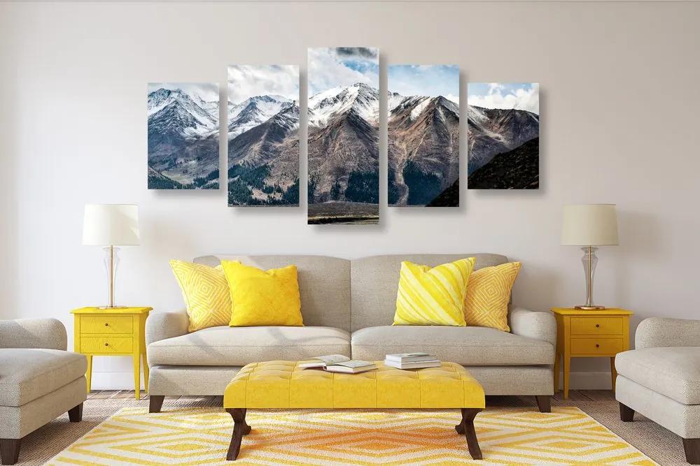 Εικόνα 5 μερών όμορφο πανόραμα βουνού