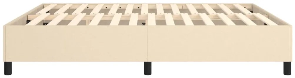 vidaXL Σκελετός Κρεβατιού Χωρίς Στρώμα Κρεμ 160x200 εκ. Υφασμάτινο