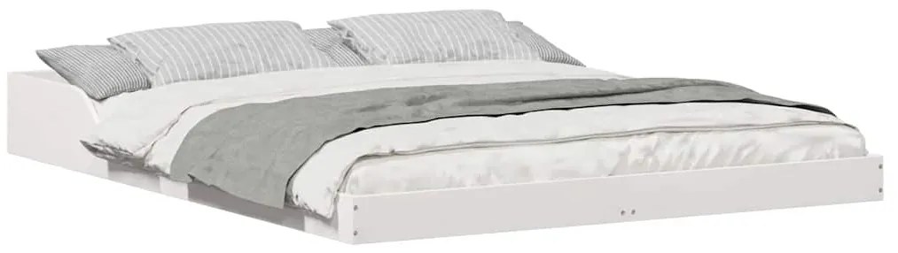 vidaXL Σκελετός Κρεβατιού Λευκό 160 x 220 cm Μασίφ ξύλο πεύκου