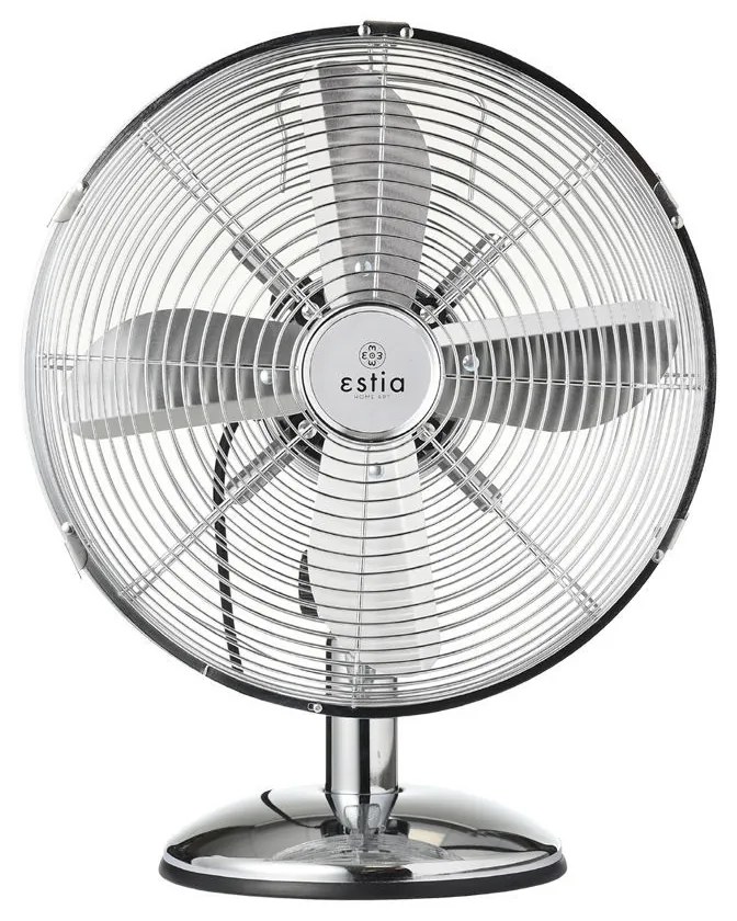 Ανεμιστήρας Επιτραπέζιος Retroflow 30cm 40W Μεταλλικός Ασημί