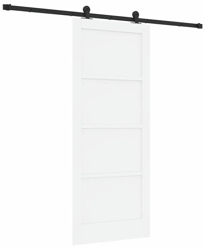 vidaXL Συρόμενη Πόρτα ORKDAL Λευκό και μαύρο 83 x 202 εκ.