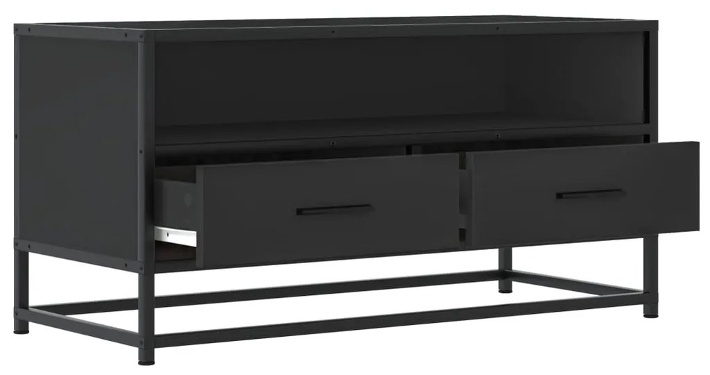 vidaXL Έπιπλο Τηλεόρασης Μαύρο 80x34,5x40 εκ. Επεξεργ. Ξύλο / Μέταλλο