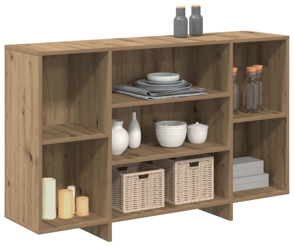 vidaXL Πλαϊνό γραφείο artisan δρυς 120 x 30 x 75 εκ Επεξεργασμένο ξύλο