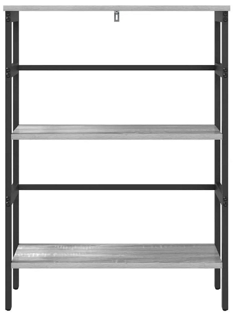 vidaXL Ράφι Βιβλίων Γκρίζο Σονομα 60 x 29,5 x 81 εκ Επεξεργασμένο ξύλο