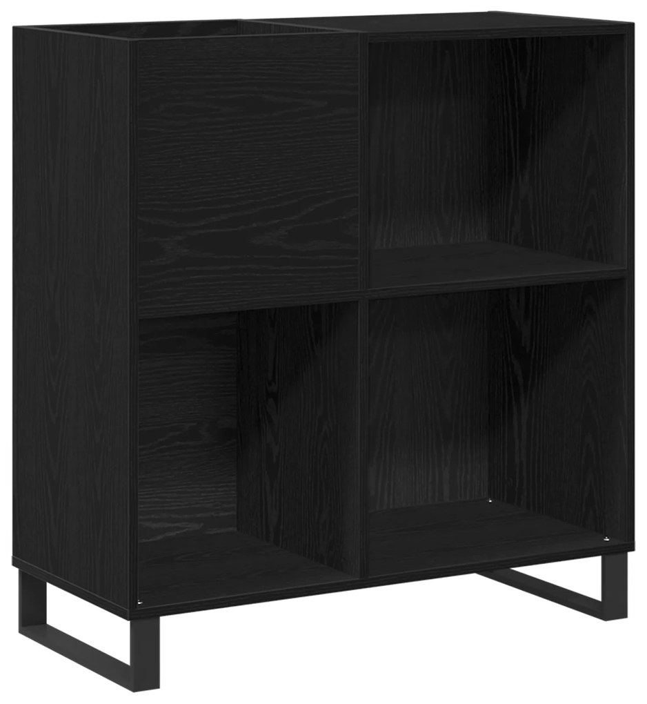 vidaXL Ντουλάπα Δίσκων Μαύρης Οξυάς 84.5 x 38 x 90 εκ Επεξεργασμένο Ξύλο