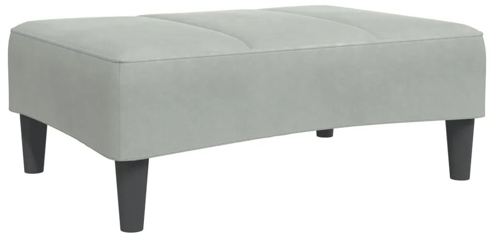 vidaXL Υποπόδιο Ανοιχτό Γκρι 77x55x31 εκ. Βελούδινο