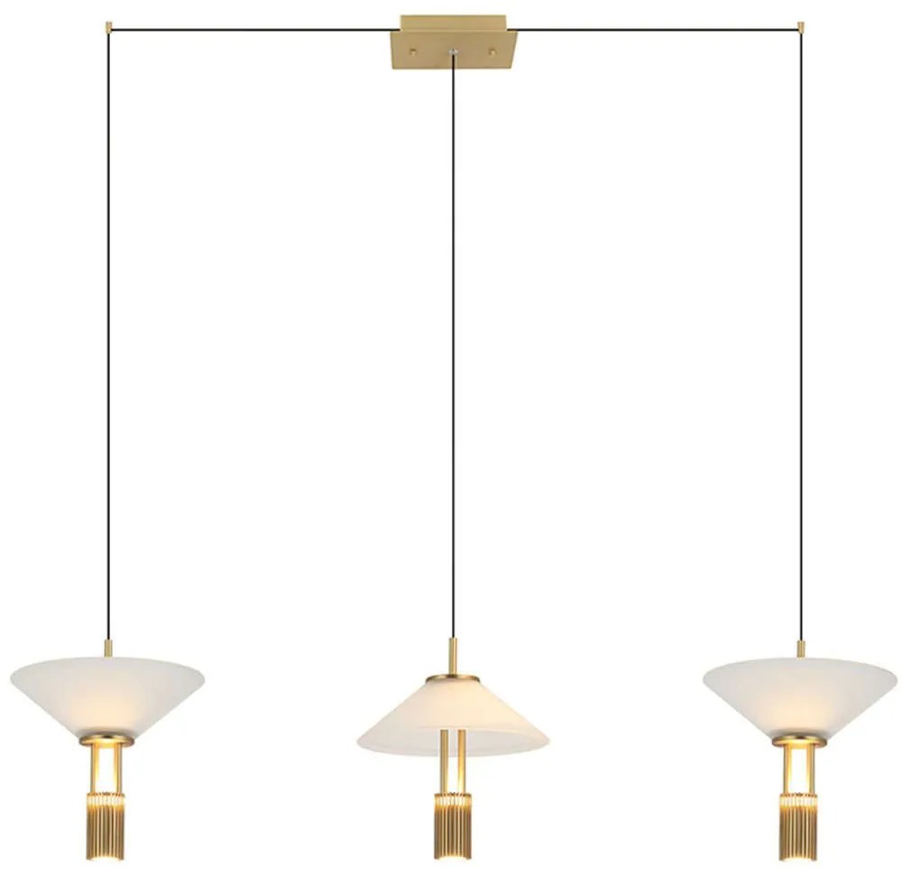 Φωτιστικό Οροφής - Ράγα 23203 120x21x170cm Dim Led 2450lm 28W 3000K Gold