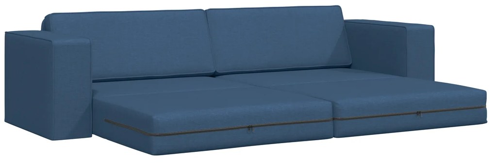 vidaXL Καναπές Κρεβάτι 2 σε 1 Μπλε 245x150x60.5 cm Υφάσματος