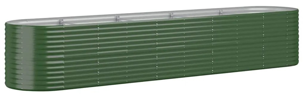 vidaXL Ζαρντινιέρα Πράσινη 368x80x68 εκ Γαλβανισμένος χάλυβας