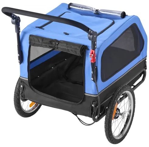 VEVOR Dog Bike Trailer, Supports up to 40 kg, 2-in-1 Pet Stroller Cart Bicycle Carrier for Small &amp; Large Dogs, Easy Folding Frame with Quick Release Wheel, Universal Bicycle Coupler, Internal Leash