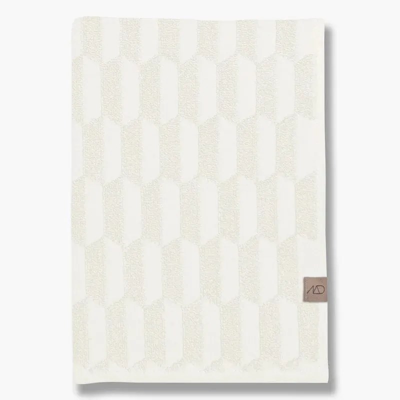 Πετσέτα Βαμβακερή Προσώπου GEO Υπόλευκο 50x95 cm METTE DITMER