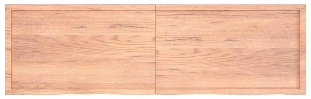 vidaXL Ράφι Τοίχου Ανοιχτό Καφέ 200x60x(2-6)εκ. Επεξ. Μασίφ Ξύλο Δρυός