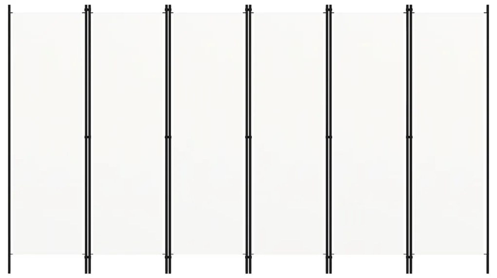 vidaXL Διαχωριστικό Δωματίου με 6 Πάνελ Λευκό 300 x 180 εκ.