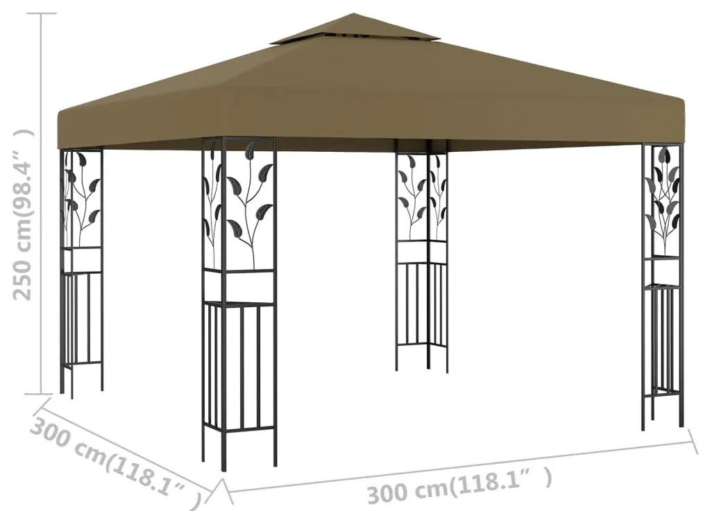 Κιόσκι Taupe 3 x 3 μ. 180 γρ/μ² - Μπεζ-Γκρι