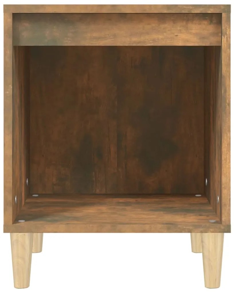 vidaXL Κομοδίνα 2 τεμ. Καπνιστή Δρυς 40 x 35 x 50 εκ.