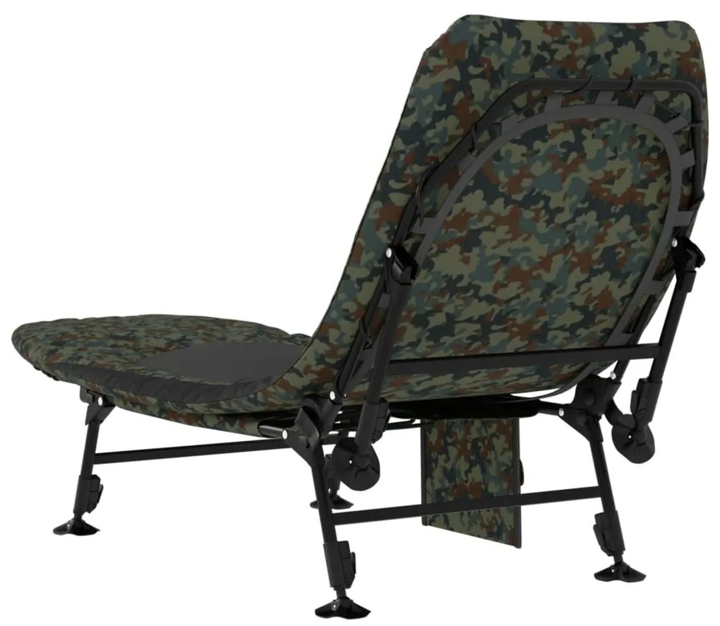 vidaXL Ξαπλώστρα Ψαρέματος με Ρυθμιζ.Πόδια Λάσπης Πτυσσόμενη Καμουφλάζ