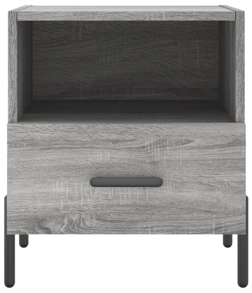 vidaXL Κομοδίνα 2 τεμ. Γκρι Sonoma 40 x 35 x 47,5 εκ. Επεξεργ. Ξύλο