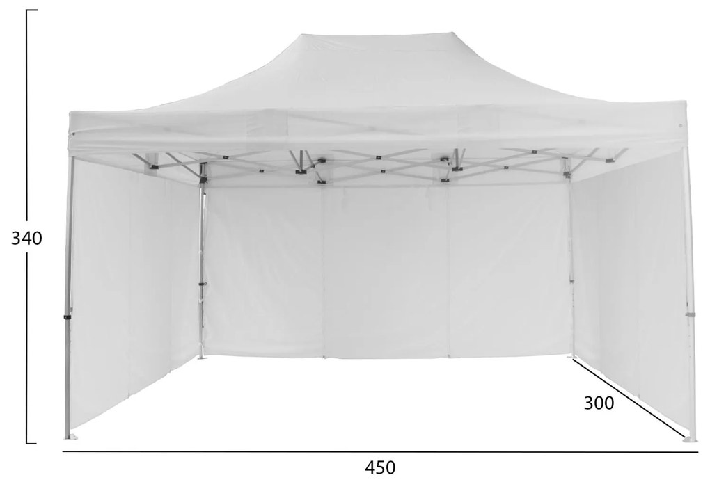 Κιόσκι Gazebo Επαγγελματικό Βαρέως τύπου Cressen C21098.01 Πτυσσόμενο Αλουμινίου 3x4,5x3,4Yμ