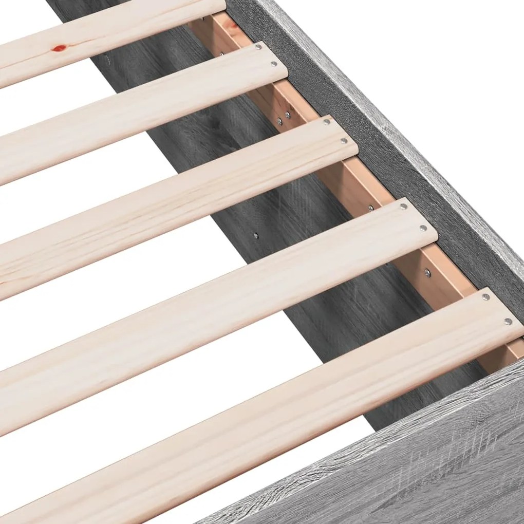 vidaXL Πλαίσιο Κρεβατιού Γκρι Sonoma 140x200 εκ. Επεξεργασμένο Ξύλο