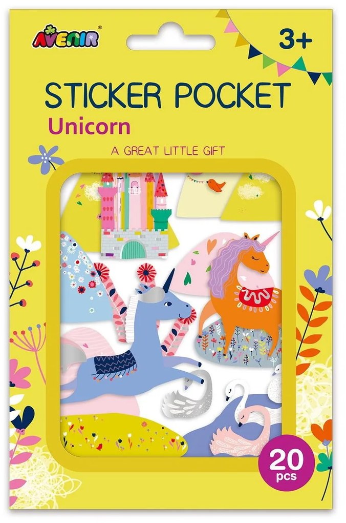 Avenir Αυτοκόλλητα 20Τμχ Sticker Pocket Unicorn 60506