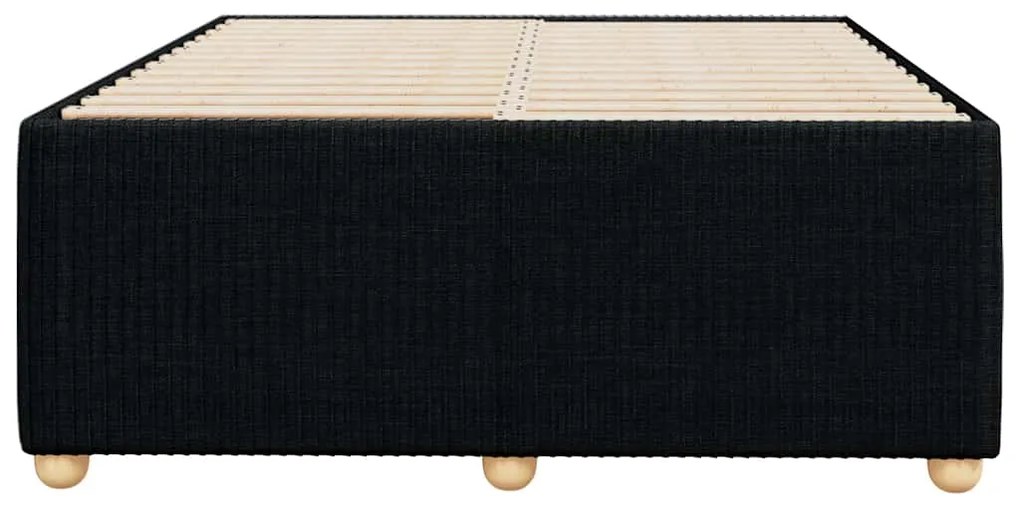 vidaXL Πλαίσιο Κρεβατιού χωρίς στρώμα Μαύρο 120x190 εκ. Υφασμάτινο