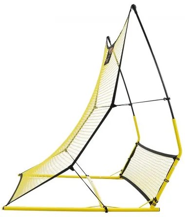 VEVOR Soccer Trainer, 2-IN-1 Portable Soccer Rebounder Net, 72"x51" Iron Soccer Practice Equipment, Sports Football Rebounder Wall with Portable Bag, Perfect for Team Solo Training, Passing, Volley