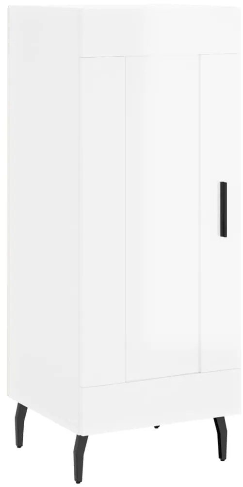 vidaXL Ντουλάπι Γυαλιστερό Λευκό 34,5x34x90 εκ. Επεξεργασμένο Ξύλο
