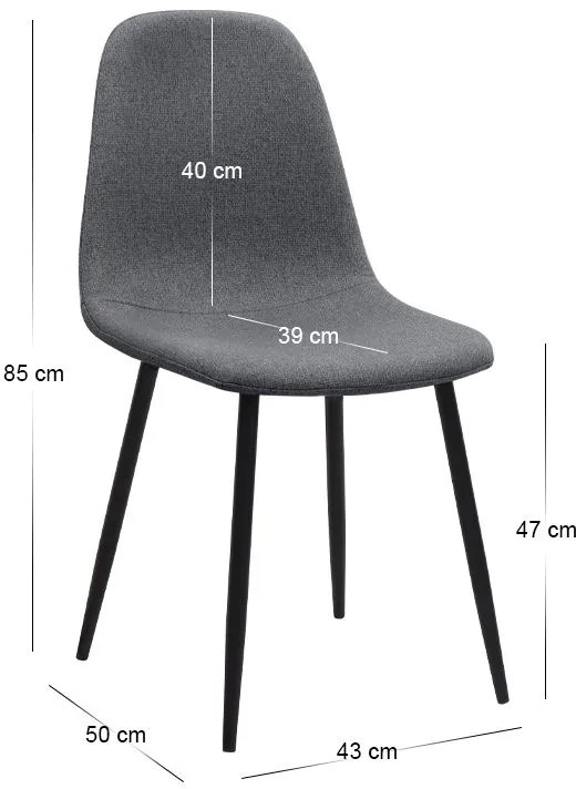 Σετ τραπεζαρία 5τμχ Roger - Iris Megapap Mdf - ύφασμα χρώμα ακακίας - γκρι 120x70x75εκ.