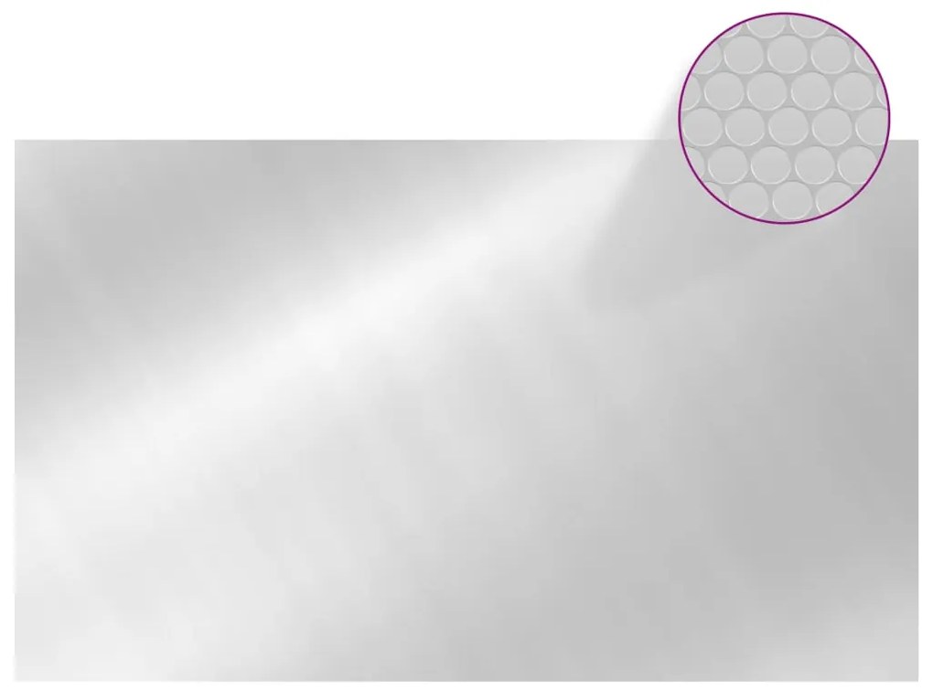 vidaXL Κάλυμμα Πισίνας Ορθογώνιο Ασημί 1000x600 εκ. από Πολυαιθυλένιο