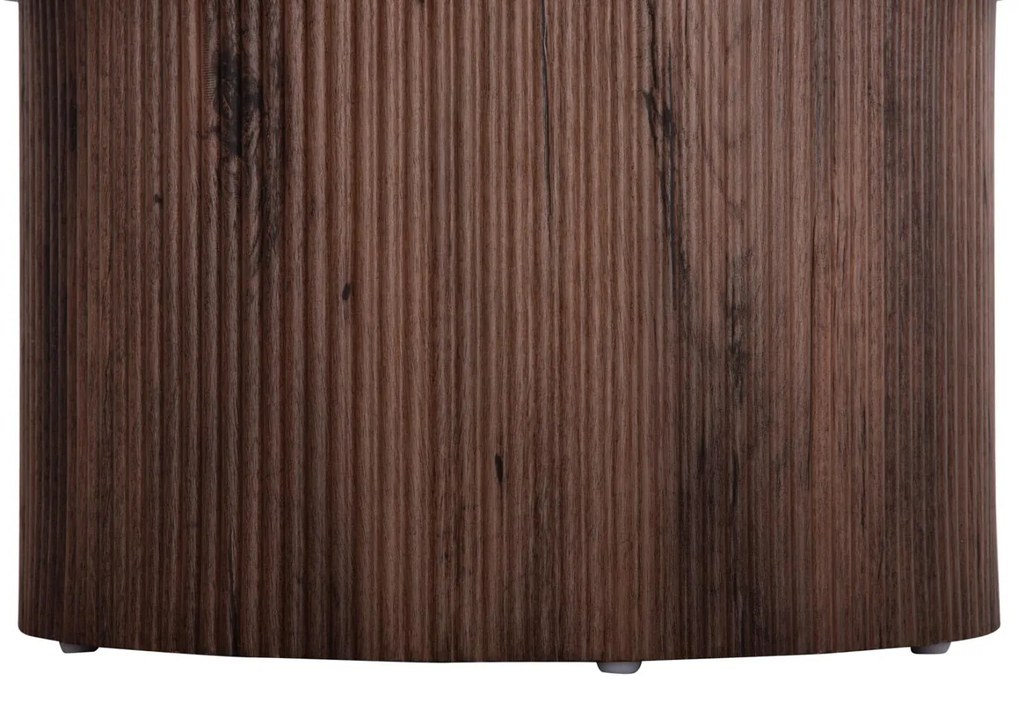 Τραπεζάκι σαλονιού MARGON C18026 MDF σε Σκούρο Καφέ Ξύλο Φ80x40,5Υεκ. 80x80x40.5 εκ.