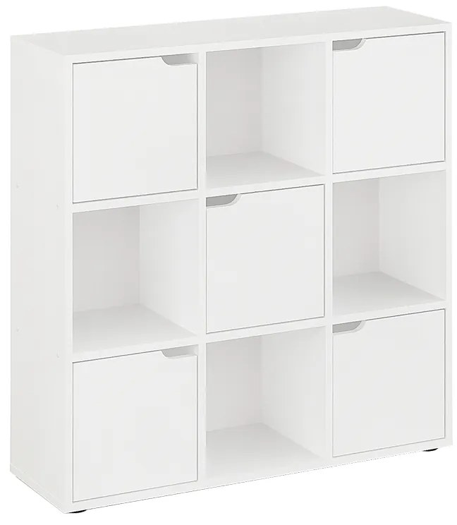 Βιβλιοθήκη Bookel σε λευκή απόχρωση 88.5x27.5x89.3εκ Υλικό: Laminated chipboard 16 mm 184-000113