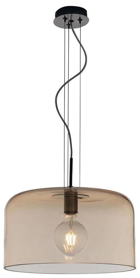 Φωτιστικό Οροφής Gibus I-GIBUS-S40 AMB 1xE27 Φ40cm 150cm Amber Luce Ambiente Design Glass
