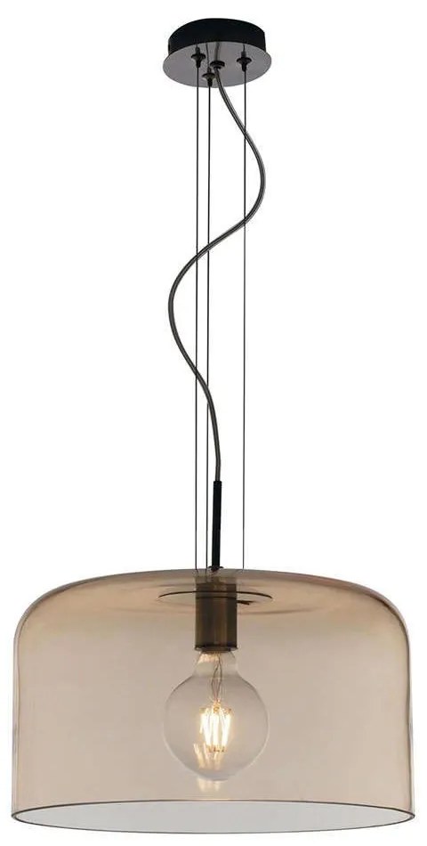 Φωτιστικό Οροφής Gibus I-GIBUS-S40 AMB 1xE27 Φ40cm 150cm Amber Luce Ambiente Design Γυαλί