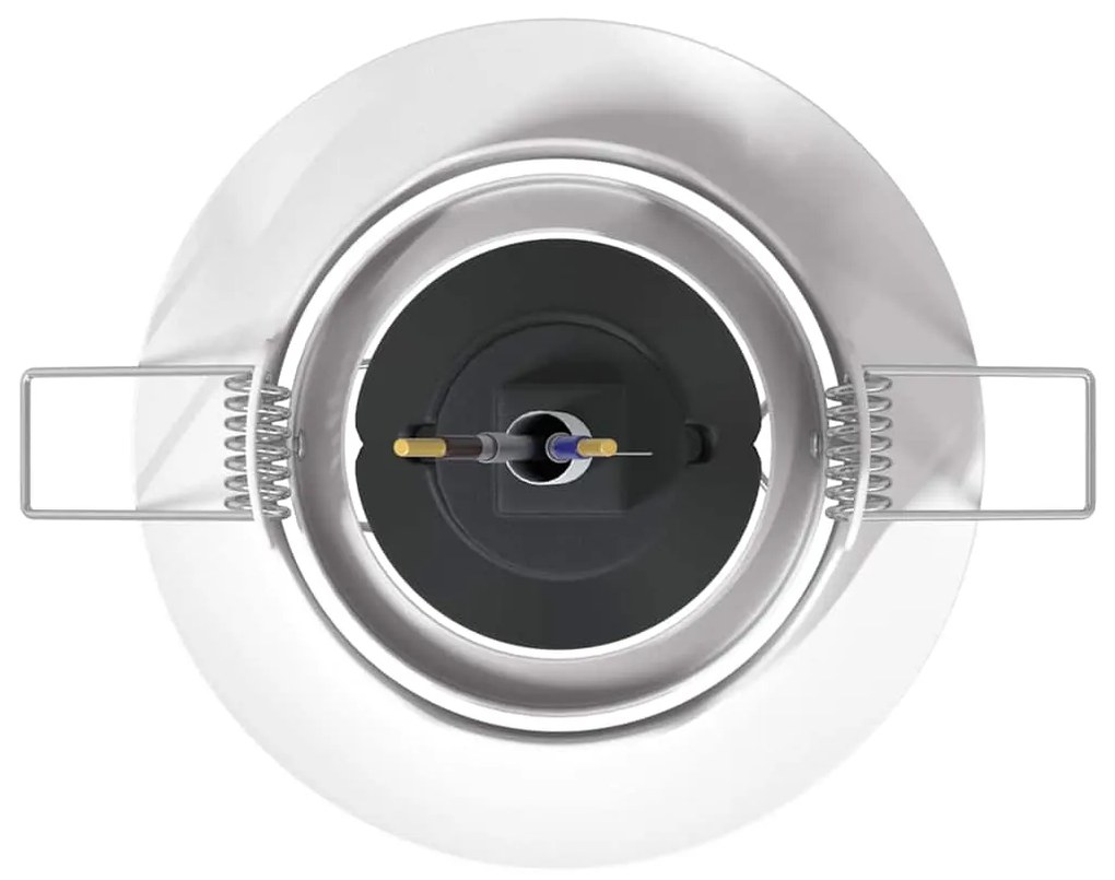vidaXL Εντοιχισμένα Φωτιστικά 6 τμχ Στρογγυλά GU10 Λευκό Ø90 χιλ. Χάλυβας