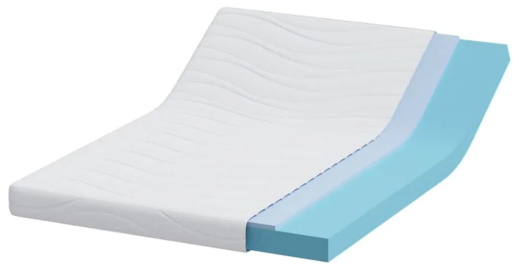 vidaXL Στρώμα Λευκό 140 x 200 cm Αφρός Εμποτισμένος με Gel
