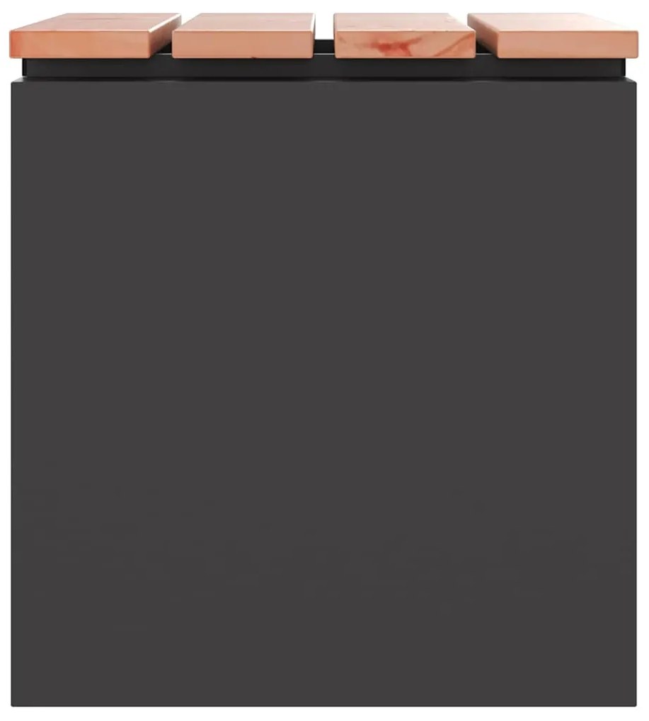 vidaXL Παγκάκι κήπου Μαύρο 40 x 40 x 43 cm Ατσάλι