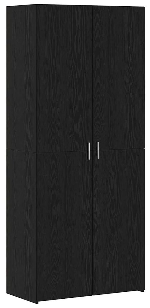 vidaXL Highboard Μαύρη δρυς 40 x 42,5 x 185 εκ. Επεξεργασμένο ξύλο
