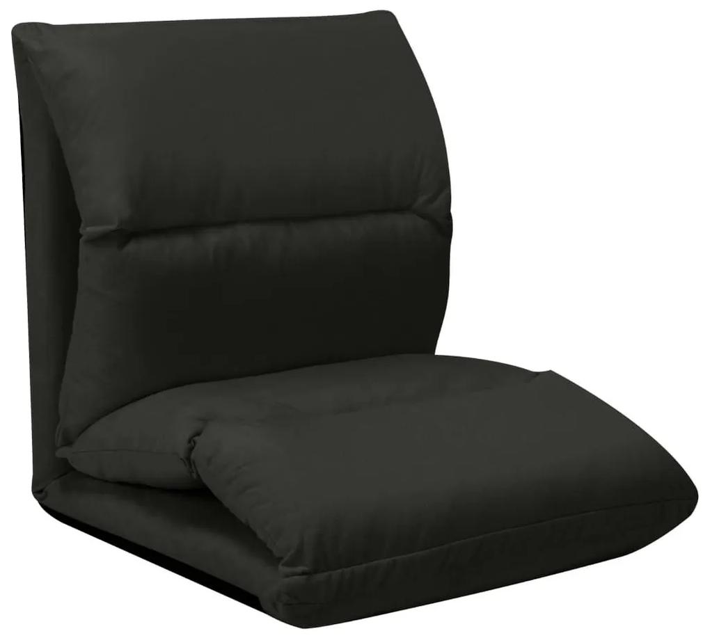 Καρέκλα Δαπέδου Πτυσσόμενη Μαύρη από Μικροΐνες - Μαύρο