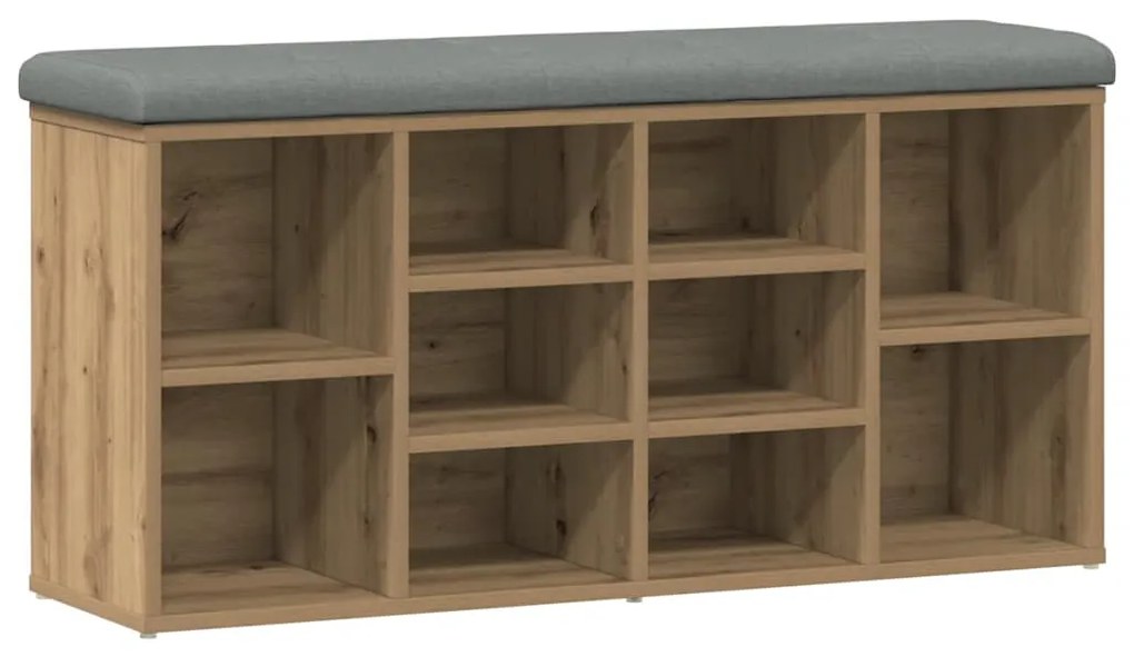 vidaXL Πάγκος παπουτσιών  Artisan Oak 102x32x50 cm Κατασκευασμένο ξύλο