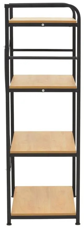 Ραφιέρα επιδαπέδια Depo μέταλλο μαύρο-mdf oak 60x40x120 εκ. 60x40x120 εκ.