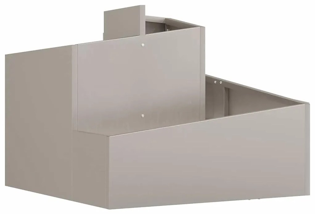 vidaXL Γλάστρα Κήπου Καφέ 60 x 60 x 50 εκ Ατσάλι σκληρυθέν στον αέρα