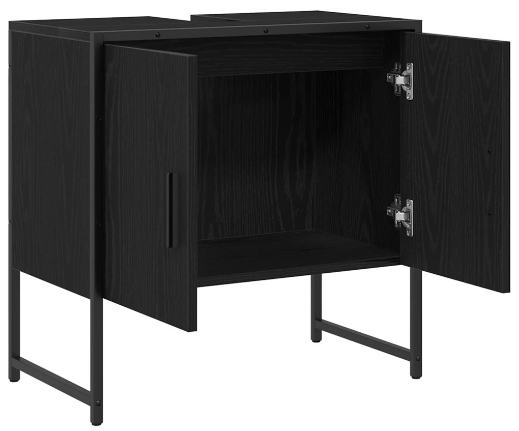 vidaXL Ντουλάπι Νιπτήρα  Μαύρης Δρυός 60x33x60 εκ. Επεξεργασμένο Ξύλο
