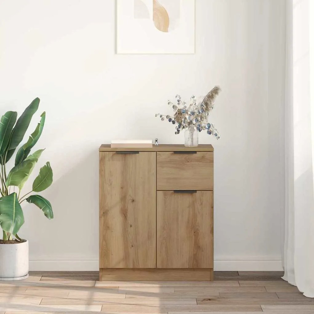 vidaXL Πλαϊνό γραφείο artisan δρυς 60 x 30 x 70 εκ. Επεξεργασμένο ξύλο