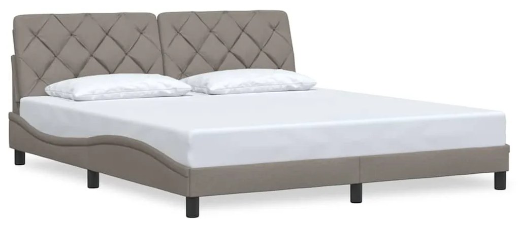 vidaXL Σκελετός Κρεβατιού Χωρίς Στρώμα Taupe 180x200 εκ. Υφασμάτινο