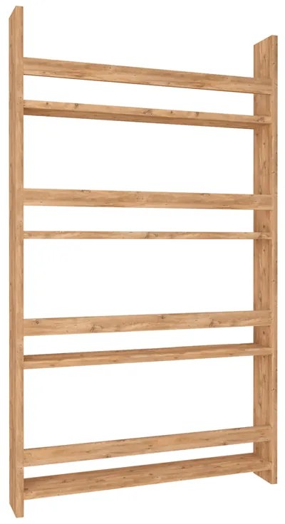 Επιτοίχια βιβλιοθήκη - ραφιέρα Montessori Megapap χρώμα pine oak 74x10x120εκ.