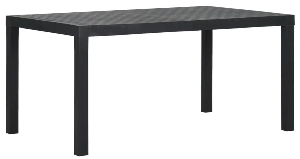 vidaXL Τραπέζι Κήπου Ανθρακί 150 x 90 x 72 εκ. από Πολυπροπυλένιο