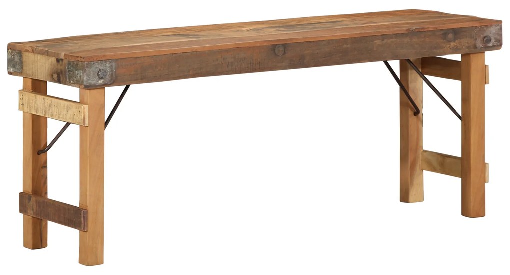 vidaXL Πάγκος  110x35x46 εκ. από μασίφ ανακυκλωμένο ξύλο
