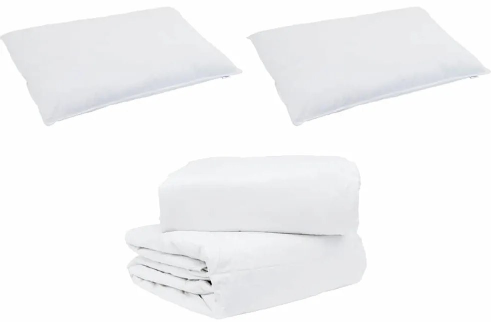 vidaXL Set Παπλώματος Χειμώνα με μαξιλάρι 3 pcs Λευκό 240 x 260 εκ.